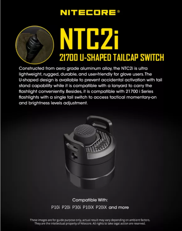 Nitecore NTC2i Tail Cap iSeries Torches Nitecore.co.uk.png